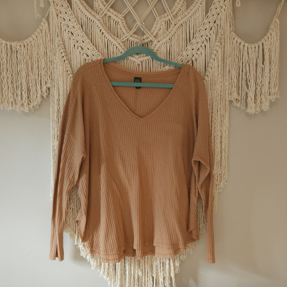 Wild Fable | Waffle Knit Long Sleeve | Tan